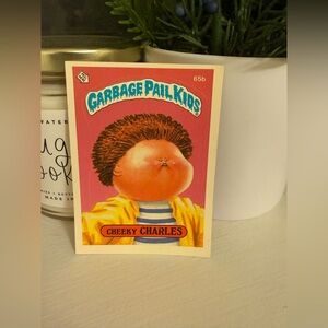 Garbage Pail Kids Cheeky Charles Trading Card - Pink and Yellow